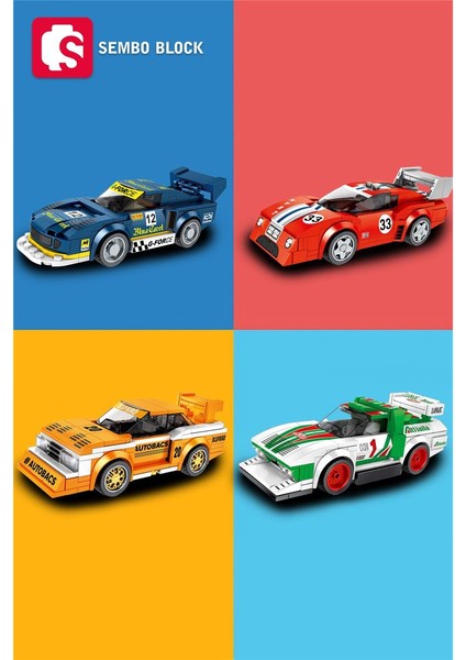 Ferrari BB512 Le Mans Yarış Arabası 209 Parça Yapı Blokları LEGO ile Uyumlu (607063)