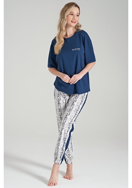 1682 Kadın Kısa Kollu Pijama Takım