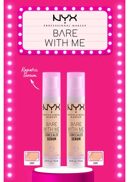 Nyx Professional Makeup 2'li Bare With Me Concealer Serum - 02 Lıght