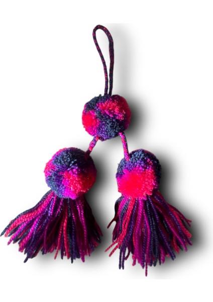 Ponilu Üçgen Anahtarlık ve Çanta Süsü - 185