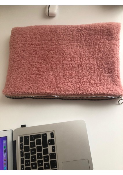 13, 14, 15, 16 inc Laptop Çantası Pembe Tedy Peluş Kumaş, Yumuşak Bilgisayar Kılıfı, % 100 Pamuklu Astarlı iç yüzey ,Fermuarlı Notebook Çantası, Kapitoneli Koruyucu Laptop Kılıfı indirimleri