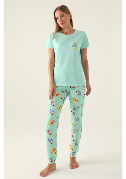 3403 Callım Kadın Kısa Kol Pijama Takımı