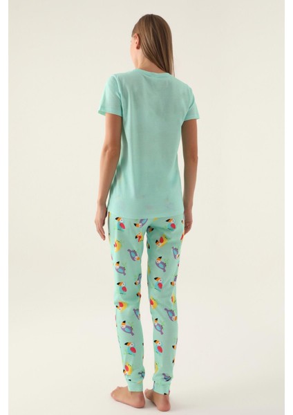 3403 Callım Kadın Kısa Kol Pijama Takımı