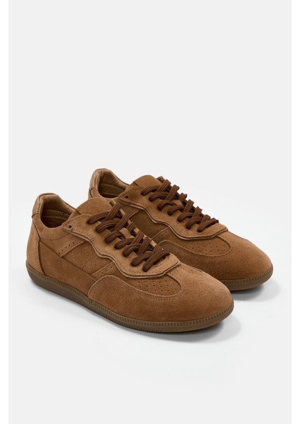 Mina Taba Süet Hakiki Deri Kadın Sneaker