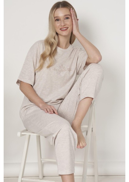 1645 Kadın Kısa Kol Pijama Takım