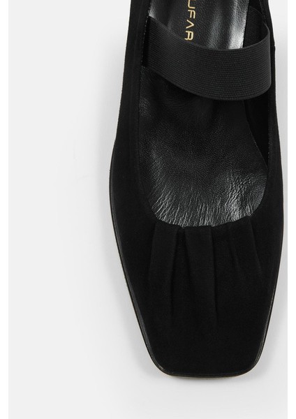 Jimmy Siyah Süet Hakiki Deri Kadın Babet modelleri