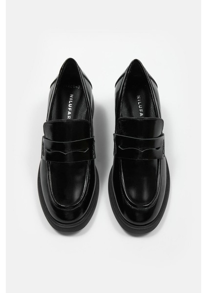 Marlies Siyah Rugan Hakiki Deri Topuklu Ayakkabı fiyatları