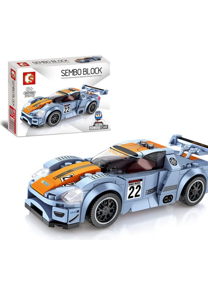 Sembo Block Porsche 918 Rsr Yarış Arabası 179 Parça Yapı Blokları LEGO ile Uyumlu (607050)