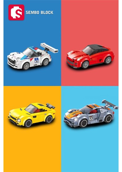 Sembo Block Porsche 918 Rsr Yarış Arabası 179 Parça Yapı Blokları LEGO ile Uyumlu (607050)