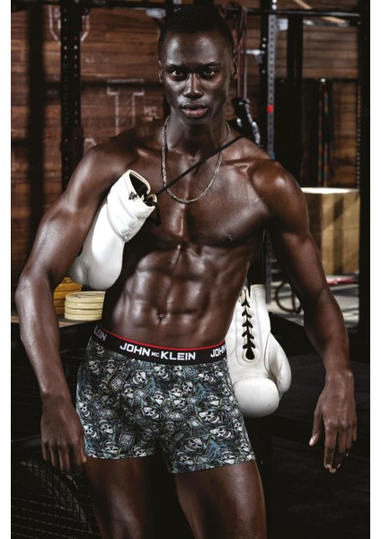 Cazibella Iskeletor Desenli Lastikli Erkek Boxer