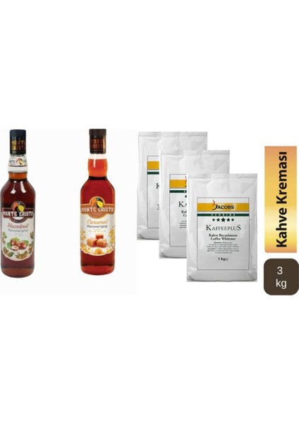 Kafeeplus Kahve Kreması ve Monte Cristo 2 Adet Şurup Fındık ve Karamel
