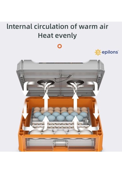 EPO-128 Yumurtalık 5 Programlı Tam Otomatik Kuluçka Makinesi Incubator