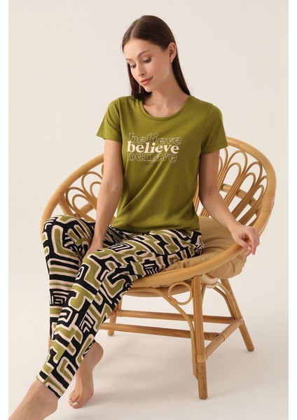 8817 Believe Kadın Kısa Kol Pijama Takımı fiyatları