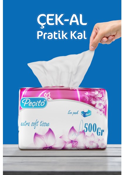 Elite 1600'LÜ Çift Katlı Çek-Al Mendil Seti (4X400) fırsatları