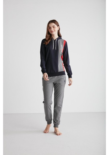Assn. 16940 Kadın Kapşonlu Pijama Takımı