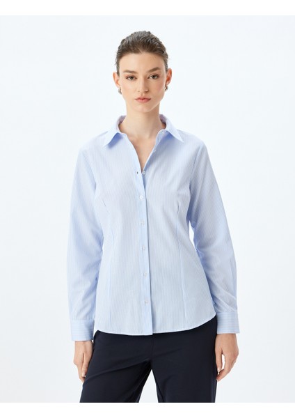 Klasik Yaka Uzun Kollu Slim Fit Gömlek