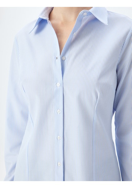 Klasik Yaka Uzun Kollu Slim Fit Gömlek
