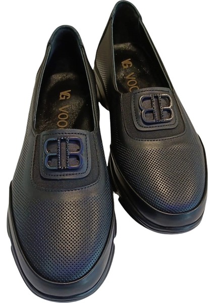 813 Kadın Deri Comfort Casual Ayakkabı Siyah modelleri