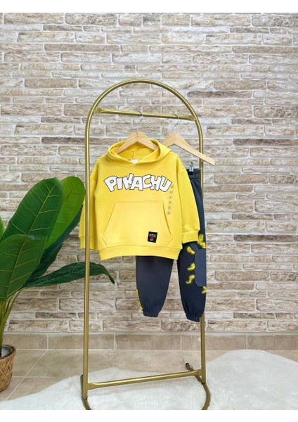 Yeni Sezon Erkek Çocuk Karakter Baskılı Pamuklu Kapüşonlu Sweatshirt ve Eşofman Alt-Üst Takım fiyatları