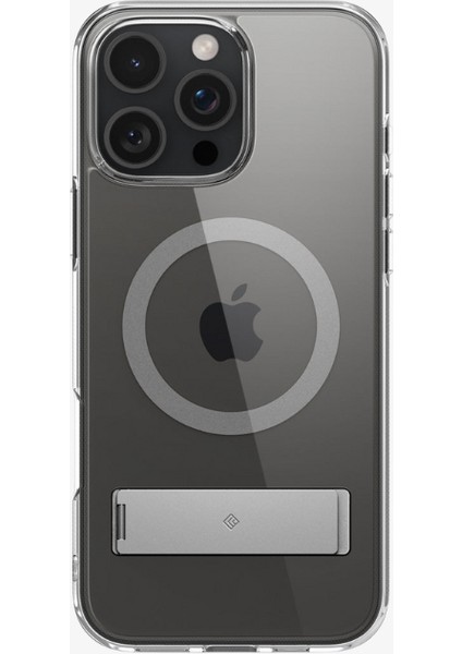 Caseology iPhone 16 Pro Kılıf Capella Mag MagSafe özellikli Kickstand Clear Gray - ACS08185