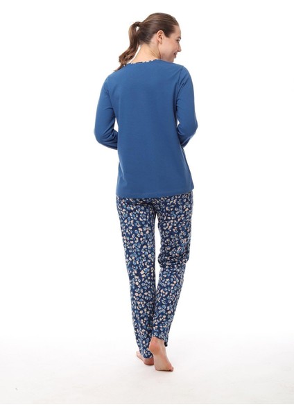 1558 Kadın Uzun Kollu Pijama Takım