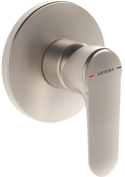 Root Round A4272834 Ankastre Duş Bataryası, Sıva Üstü, Fırçalı Nikel