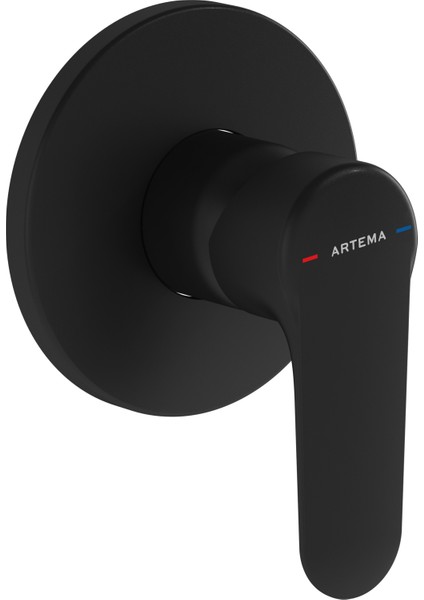 Root A4272836 Round Ankastre Duş Bataryası, Sıva Üstü Grubu, Mat Siyah