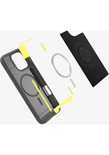 iPhone 16 Pro Max Kılıf Rugged Armor MagFit MagSafe özellikli Gray - ACS07987
