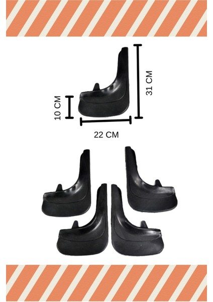 Honda Hrv 1998-2006 4'lü Tozluk Çamurluk Paçalık