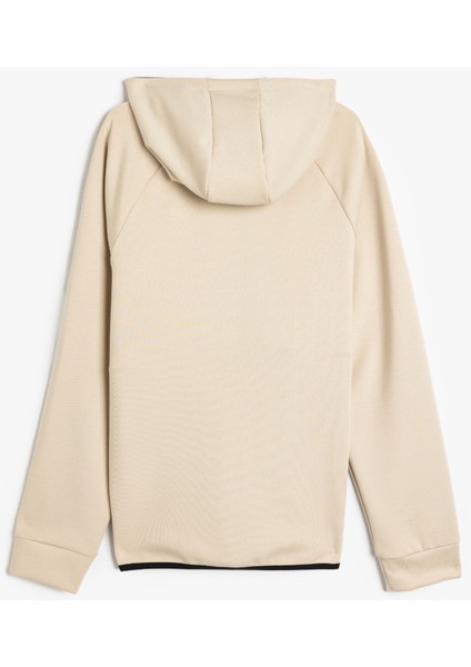 Spor Sweatshirt Oversize Kapşonlu Fermuarlı Dikiş Detaylı Kalın Modal Kumaş