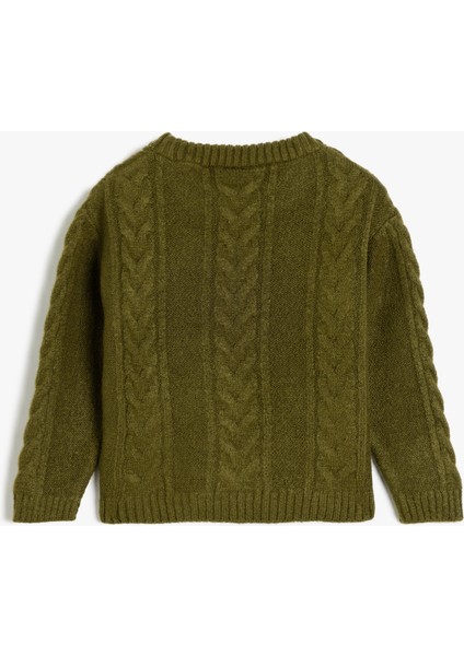 Bisiklet Yaka Uzun Kollu Desenli Triko Kazak fiyatları