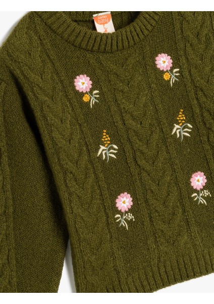 Bisiklet Yaka Uzun Kollu Desenli Triko Kazak modelleri