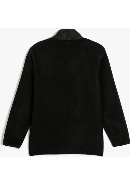 Fermuarlı Polar Sweatshirt Dik Yaka Uzun Kollu fiyatları