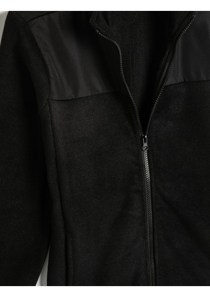 Fermuarlı Polar Sweatshirt Dik Yaka Uzun Kollu modelleri