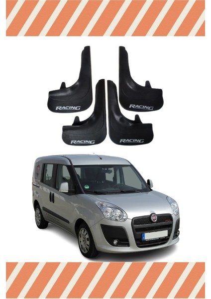 Fiat Doblo 2010-2022 Racing Yazılı 4'lü Tozluk Çamurluk Paçalık