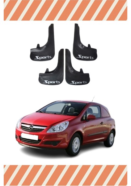 Opel Corsa Van 2007-2014 Sports Yazılı 4'lü Tozluk Çamurluk Paçalık