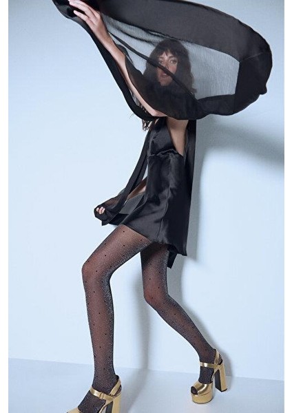 Penti Shiny Stil Siyah Külotlu Çorap 30 Den fırsatları