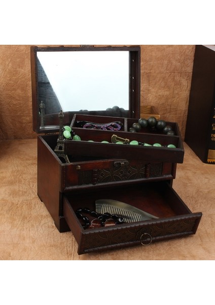Aynalı Takı Saklama Kutusu 22X16X16CM (Yurt Dışından)