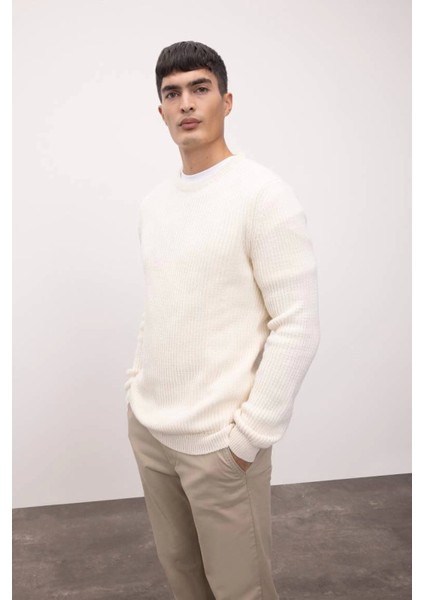 C8814 Standart Fit Selanik Kumaş Kazak