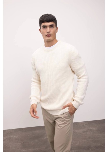 C8814 Standart Fit Selanik Kumaş Kazak modelleri