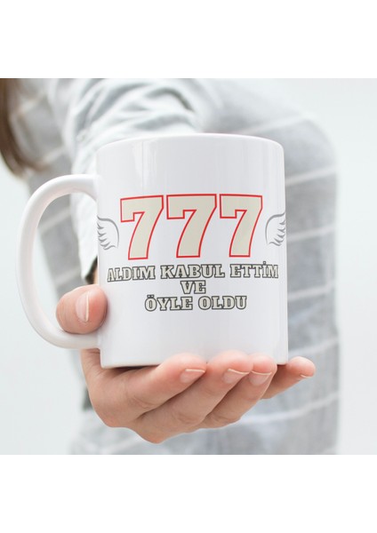 777 Olumlama Özel Baskı Kupa Bardak