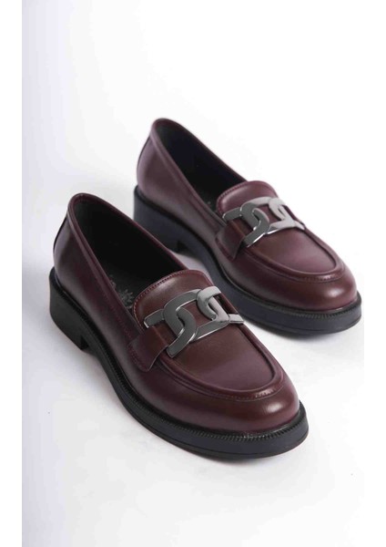 Kadın Vegan Deri Tokalı Loafer modelleri