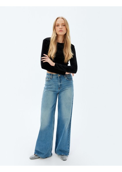 Uzun Kollu Kadife Tişört Bisiklet Yaka Slim Fit fiyatları