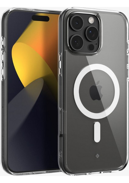 Caseology iPhone 16 Pro ile Uyumlu ince MagSafe Kılıf Capella Mag Sararma Karşıtı Hava Kanalı Teknolojisi™ Askeri Sınıf Koruma Clear White Şeffaf Kapak - ACS08182 fiyatları