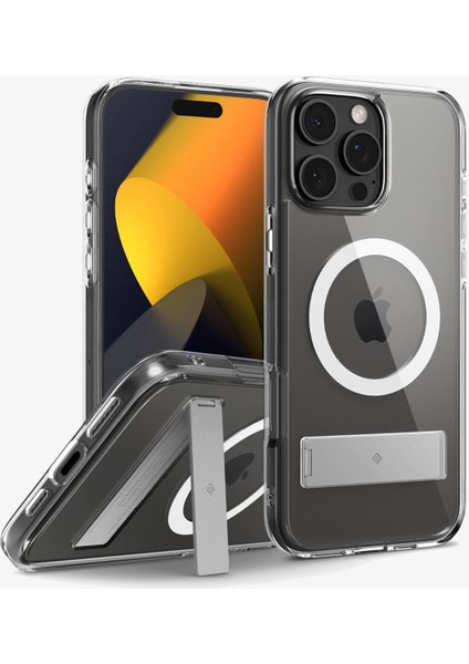 Caseology iPhone 16 Pro Max Kılıf Capella Mag MagSafe özellikli Kickstand Clear White - ACS08054