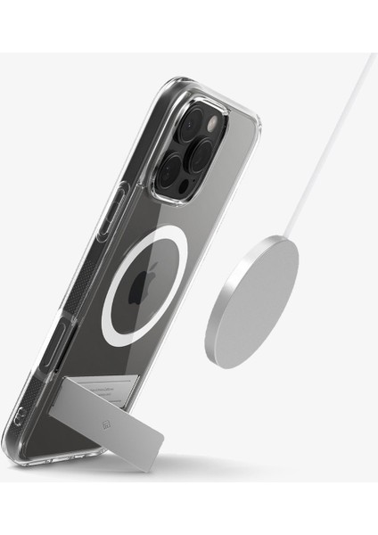Caseology iPhone 16 Pro Max Kılıf Capella Mag MagSafe özellikli Kickstand Clear White - ACS08054