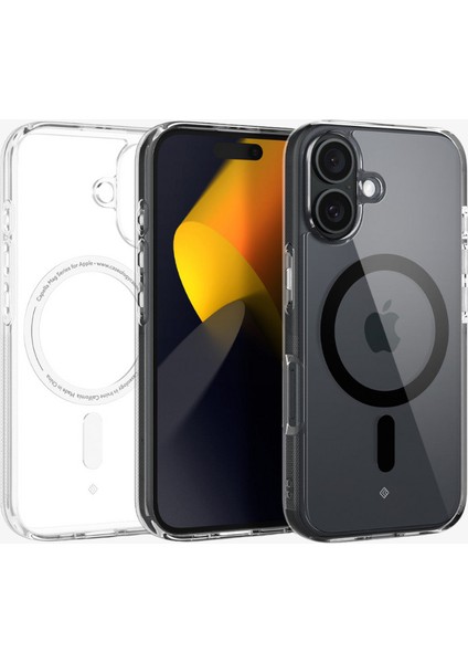 Caseology iPhone 16 Kılıf Capella Mag MagSafe özellikli Clear Black - ACS08240
