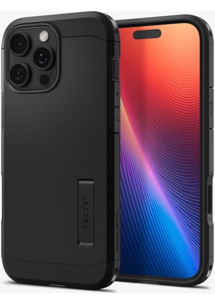 iPhone 16 Pro Max Kılıf Tough Armor AI T (Kamera Buton Korumalı) MagFit MagSafe özellikli Black - ACS08503