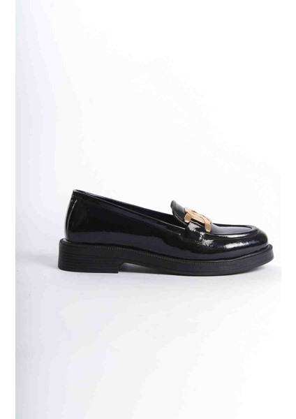 Kadın Vegan Deri Tokalı Loafer modelleri