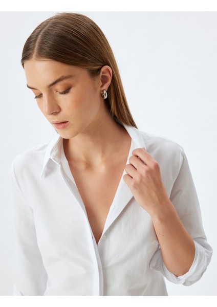 Slim Fit Klasik Gömlek Uzun Kollu Pamuklu
